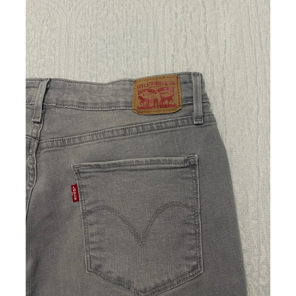Levi's Mid Rise Skinny Women's Jeans Size 32 Gray Denim‎ Comfort Stretch